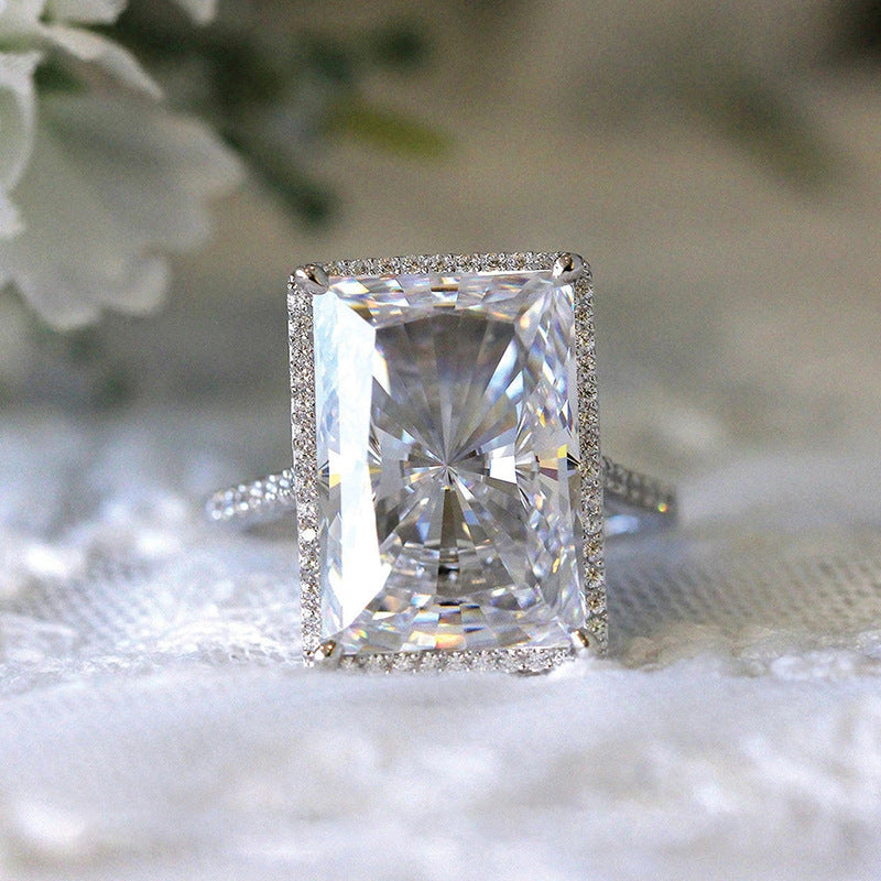 Bright Rectangular Eye-catching Ring Fashion Simple*Shipping to US only