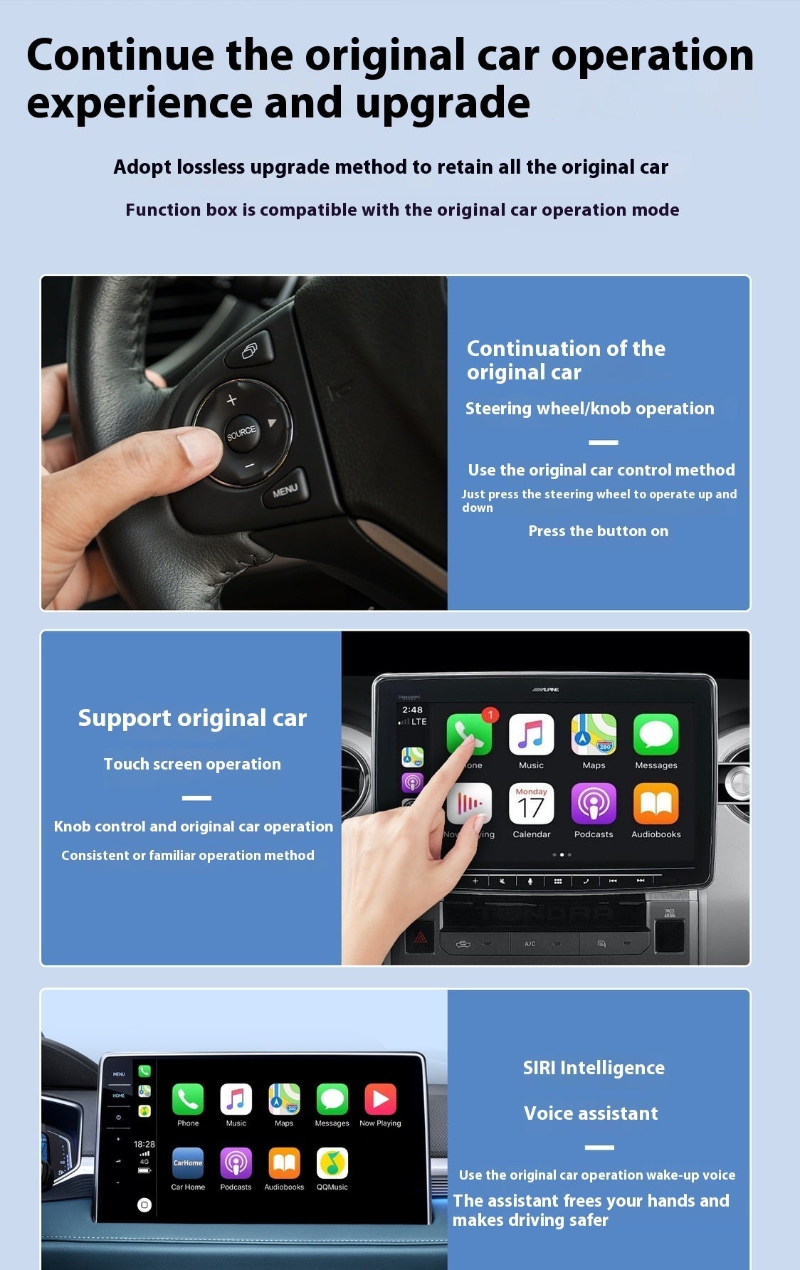 Adaptador inalámbrico Carplay, interconexión automática de vehículos Android con cable a Carplay inalámbrico Smart Box