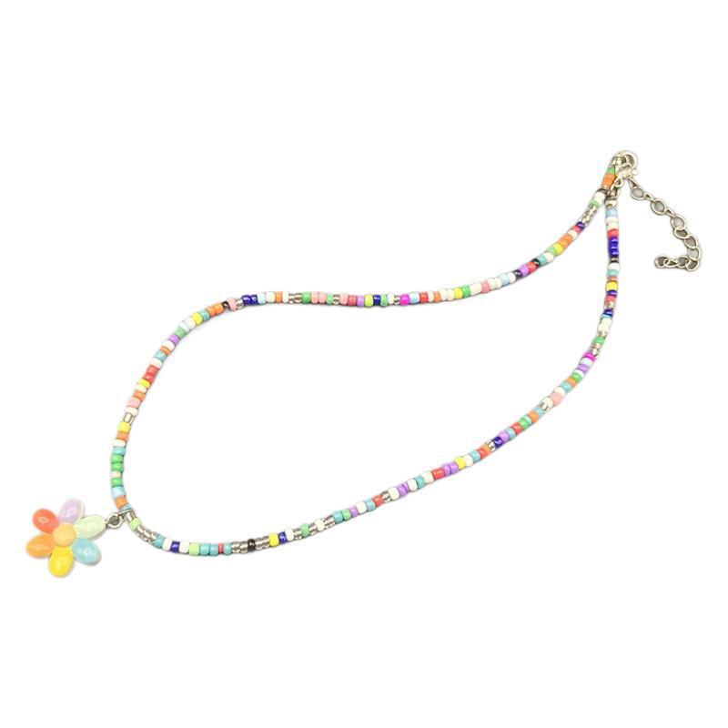 Childlike Cartoon Cute Children's Rainbow Love Clavicle Chain Dopamine Necklace