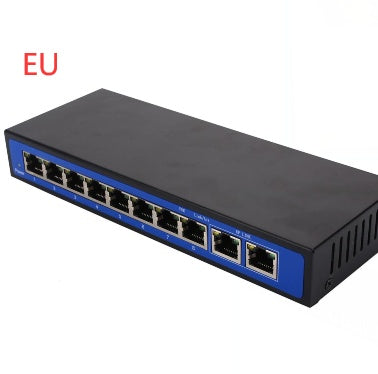 8+2 power 10 port 100M POE switch wireless AP 48V external power supply