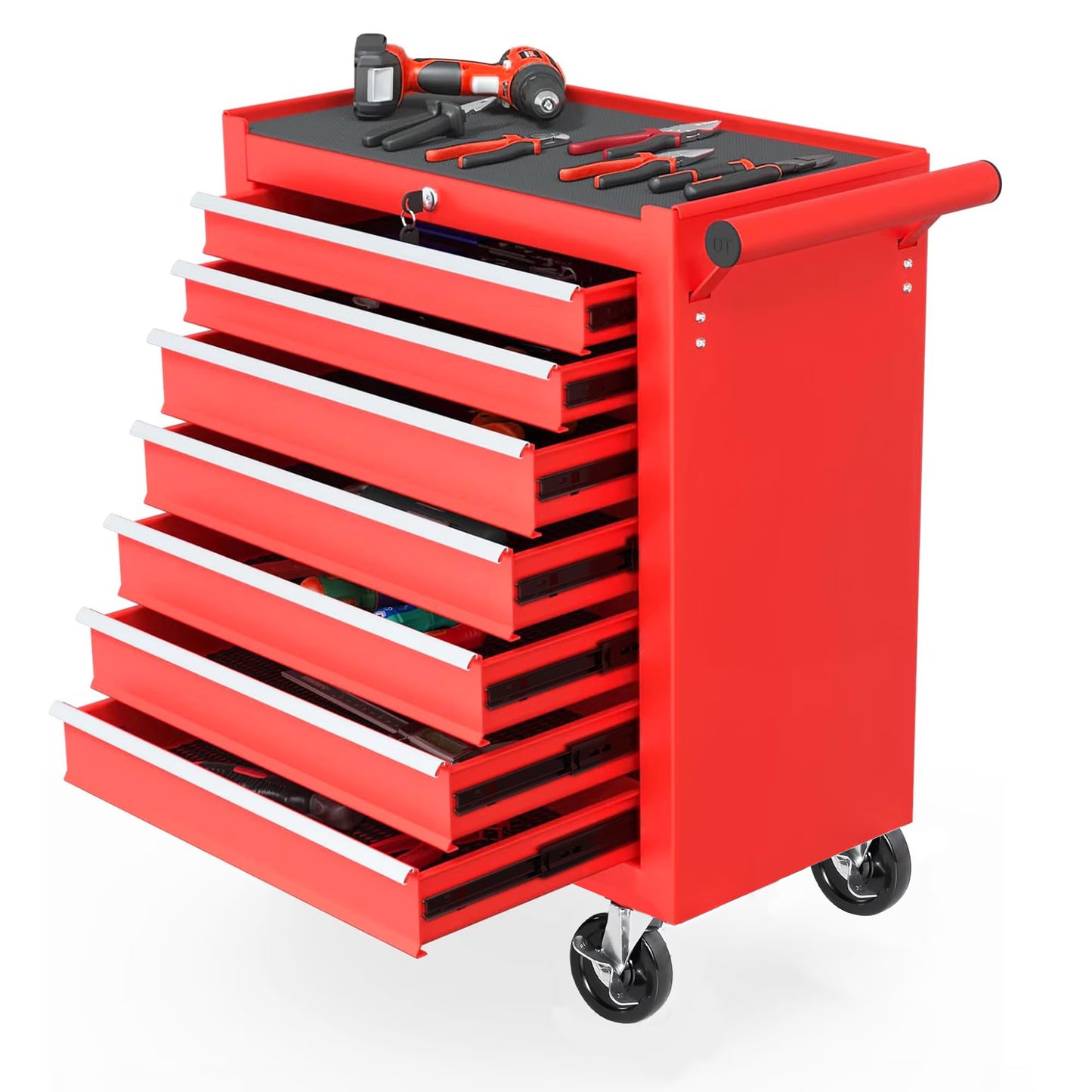 Rolling Tool Chest With 7 Drawer Tool Box With Wheels Multifunctional Tool Cart Mechanic Tool Storage Cabinet For Garage, Warehouse, Workshop, Repair Shop*Shipping to US only