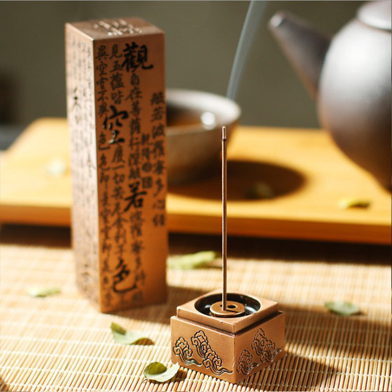 Wholesale Antique Vertical Incense Burner Incense Stick Incense Seat Heart Sutra Lying Incense Burner Incense Holder Incense Plate Agarwood Sandalwood Indoor Household