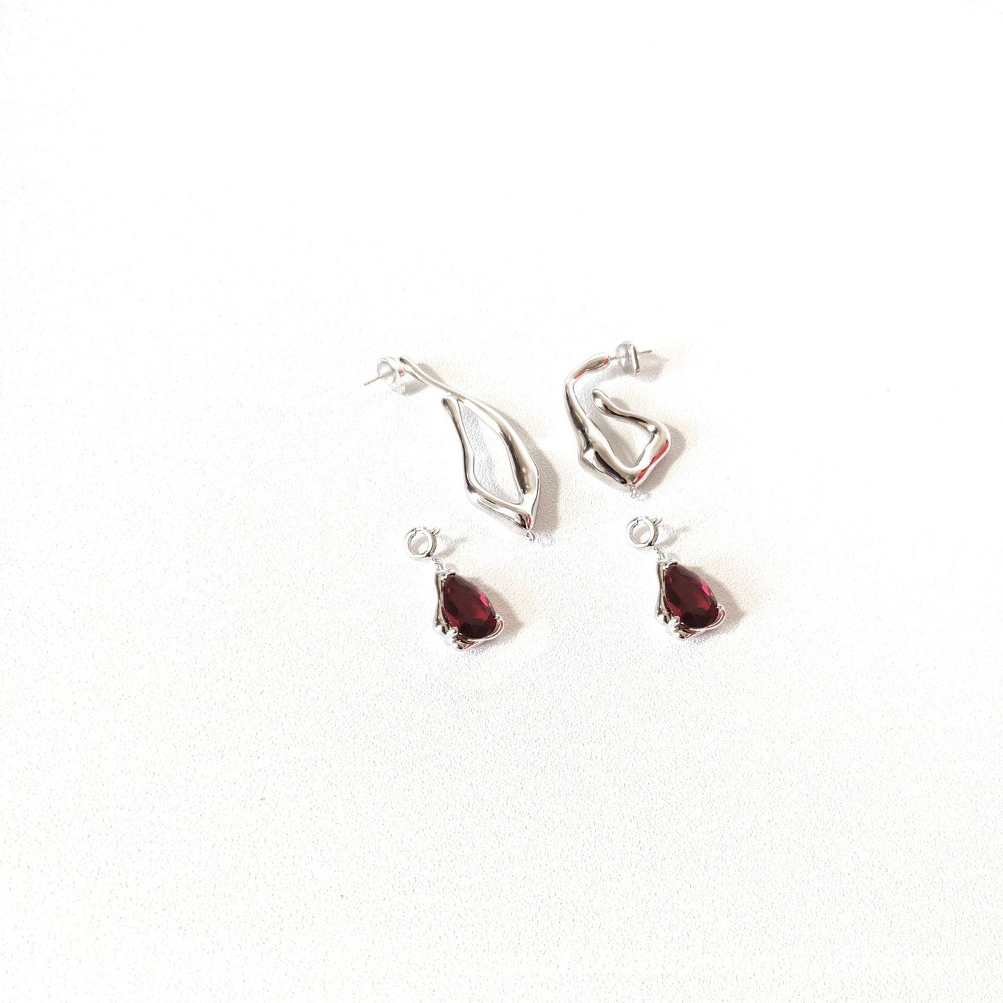 Long Style Design Earrings Female Ruby Earrings*Shipping to US only