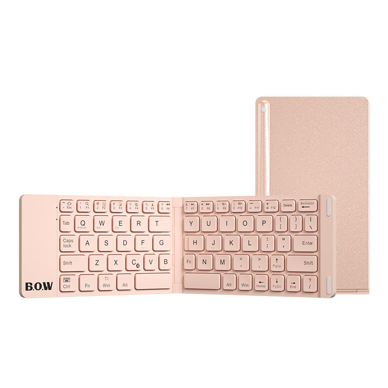 Nuevo estilo, juego de teclado y ratón Bluetooth plegable, teclado portátil silencioso inalámbrico para negocios y viajes