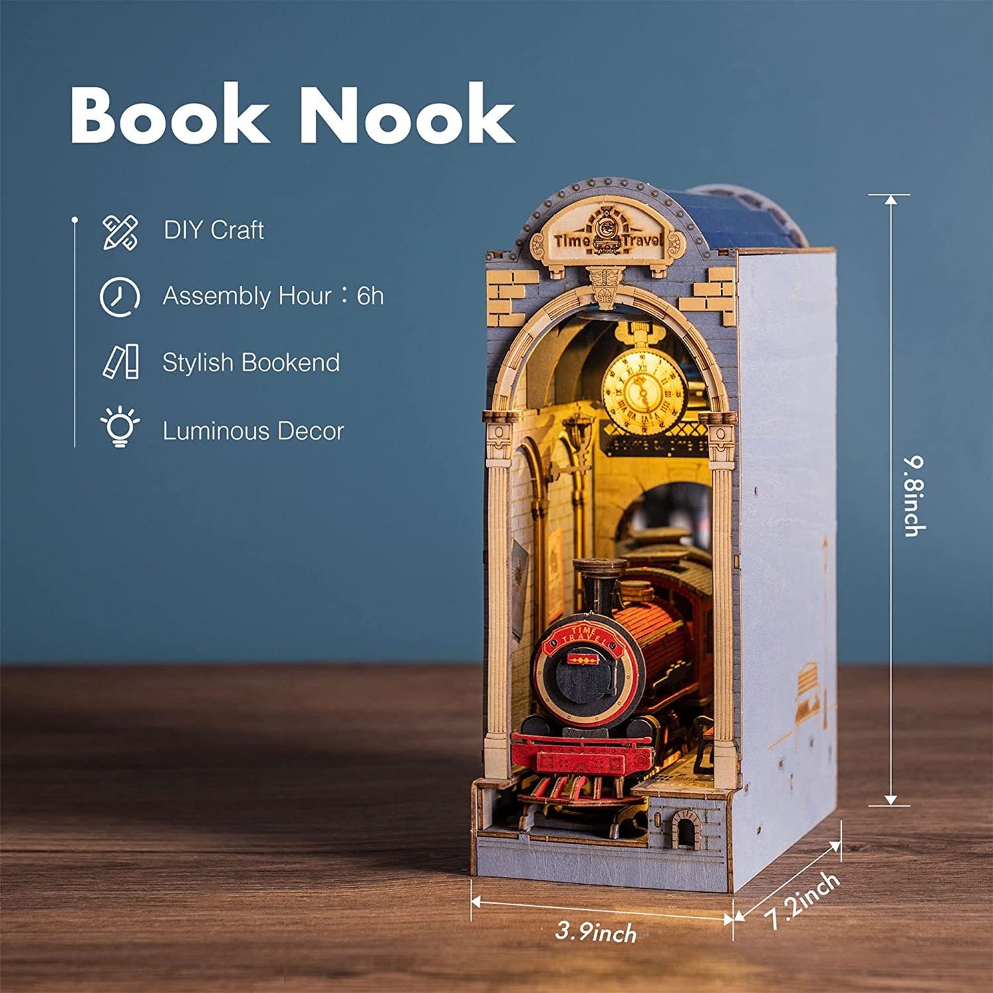 Robotime Rolife Book Nooks Series Stories In Books 4 Kinds DIY Wooden Miniature House Furniture Sakura Densya TGB01 Dropshipping*Shipping to US only