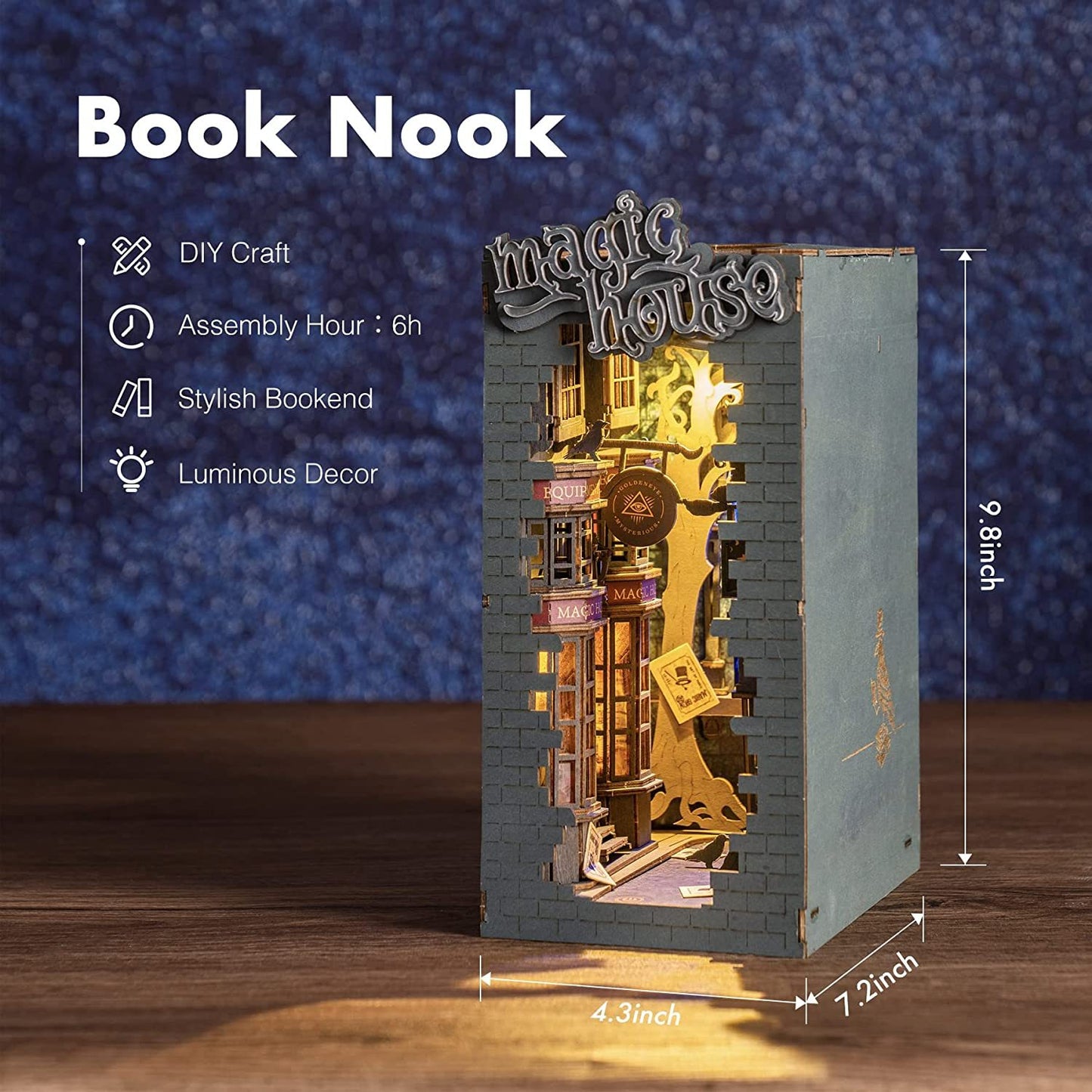 Robotime Rolife Book Nooks Series Stories In Books 4 Kinds DIY Wooden Miniature House Furniture Sakura Densya TGB01 Dropshipping*Shipping to US only