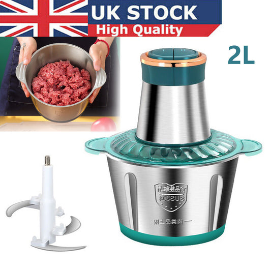 2L Food Chopper Electric Processor Blender Glass Mixer Coffee Spices Grinder*Shipping to UK only