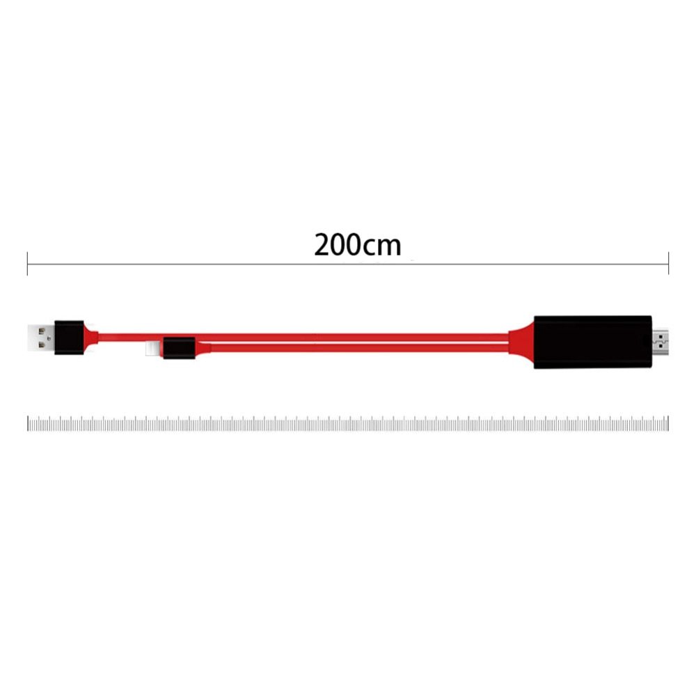 Cable de proyección para teléfono móvil tipo C a HDMI tres en uno