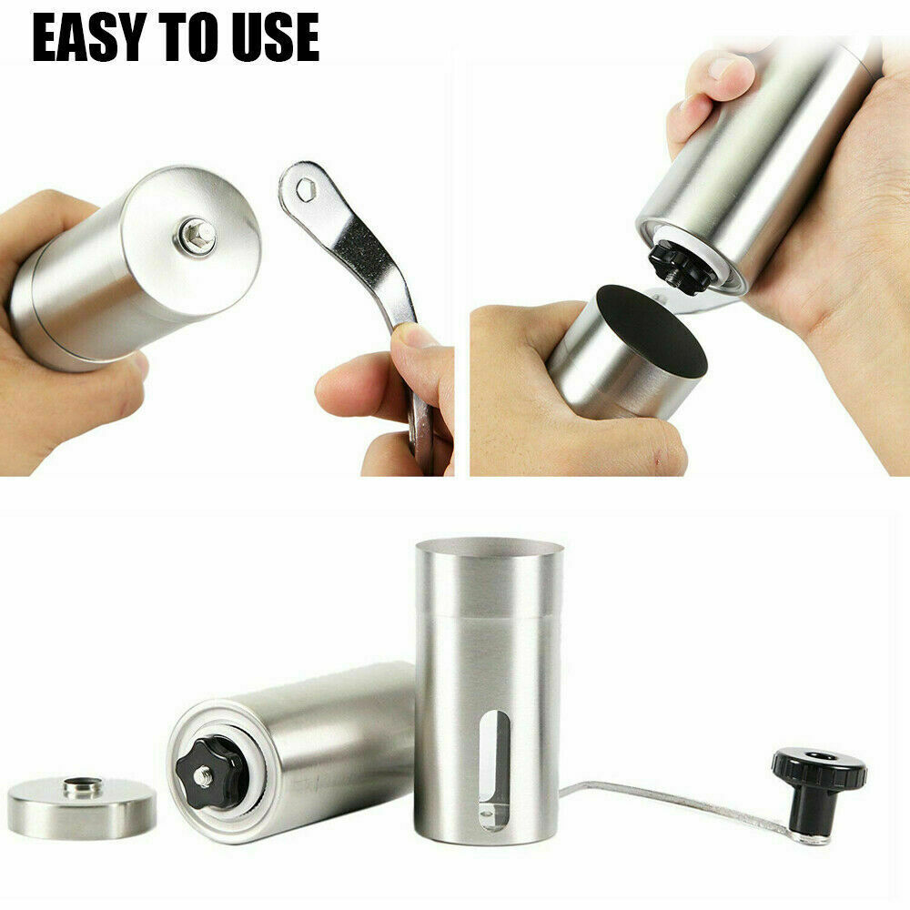 Hand Crank Pepper Conical Burr Grinder Coffee Beans Mill Muller Stainless Steel*Shipping to Germany only