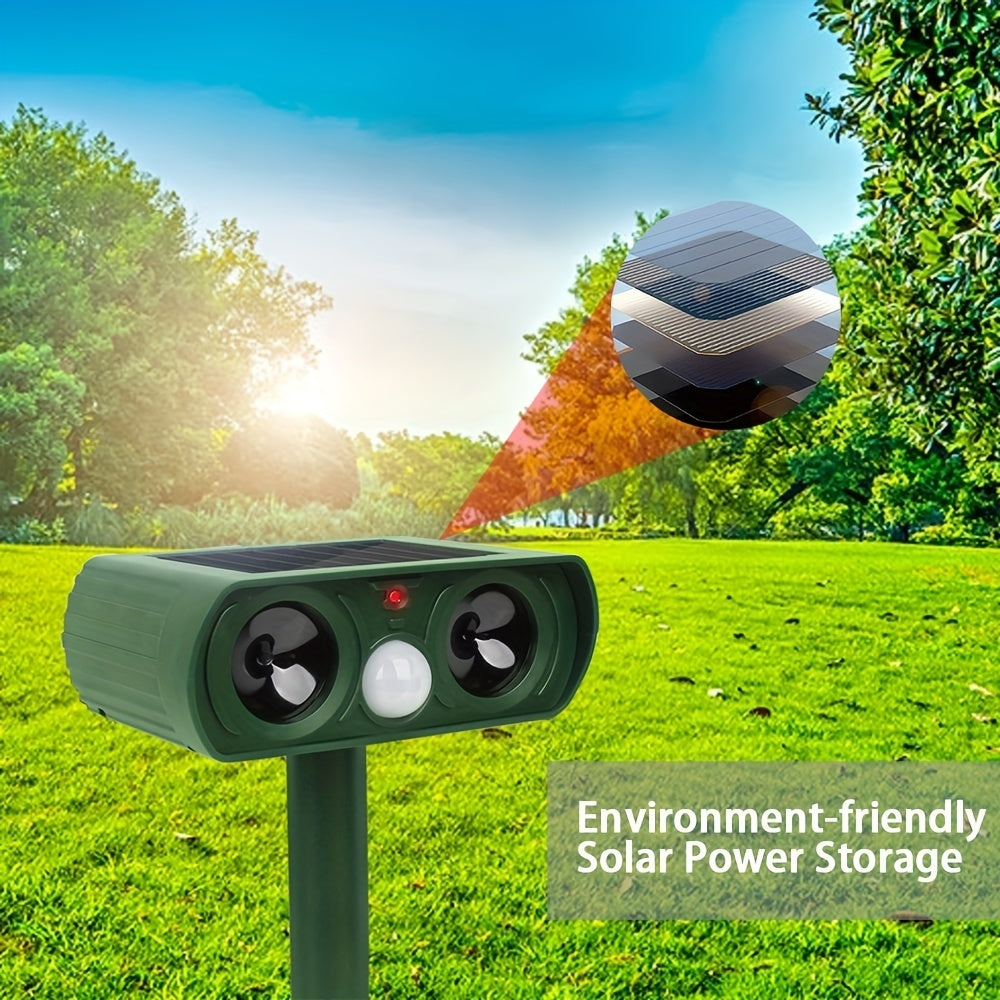 Animal Repellent, Solar Motion Sensor, Outdoor Farm, Garden, Courtyard Solar Power Ultrasonic Animal Repeller Pest Repellent Dog Cat Deer Raccoon*Shipping to US only