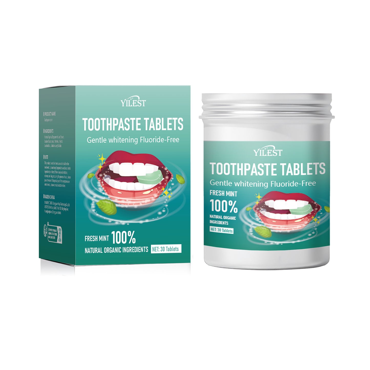 All English Solid Toothpaste Tablets Portable