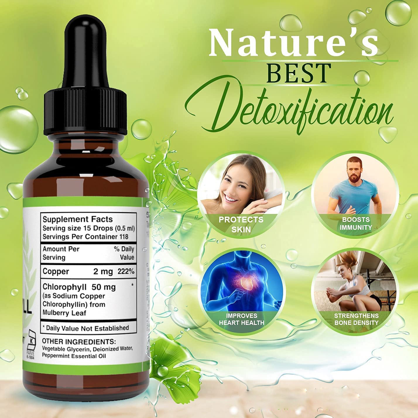 Chlorophyll Liquid Drops