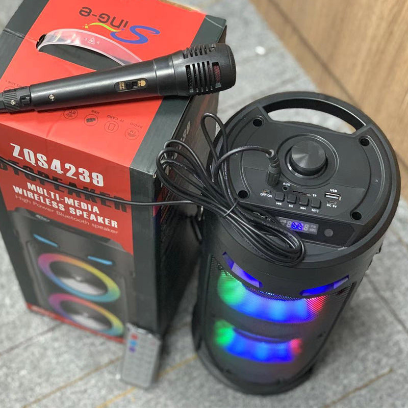 Portable Colorful Dual Horn Cannon With High Power Bluetooth Sound System