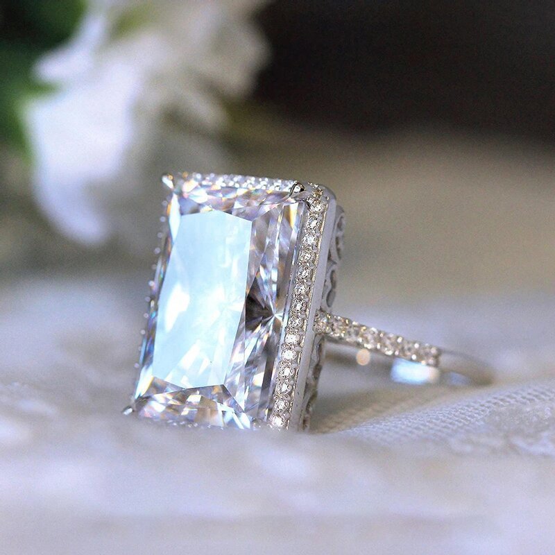 Bright Rectangular Eye-catching Ring Fashion Simple*Shipping to US only