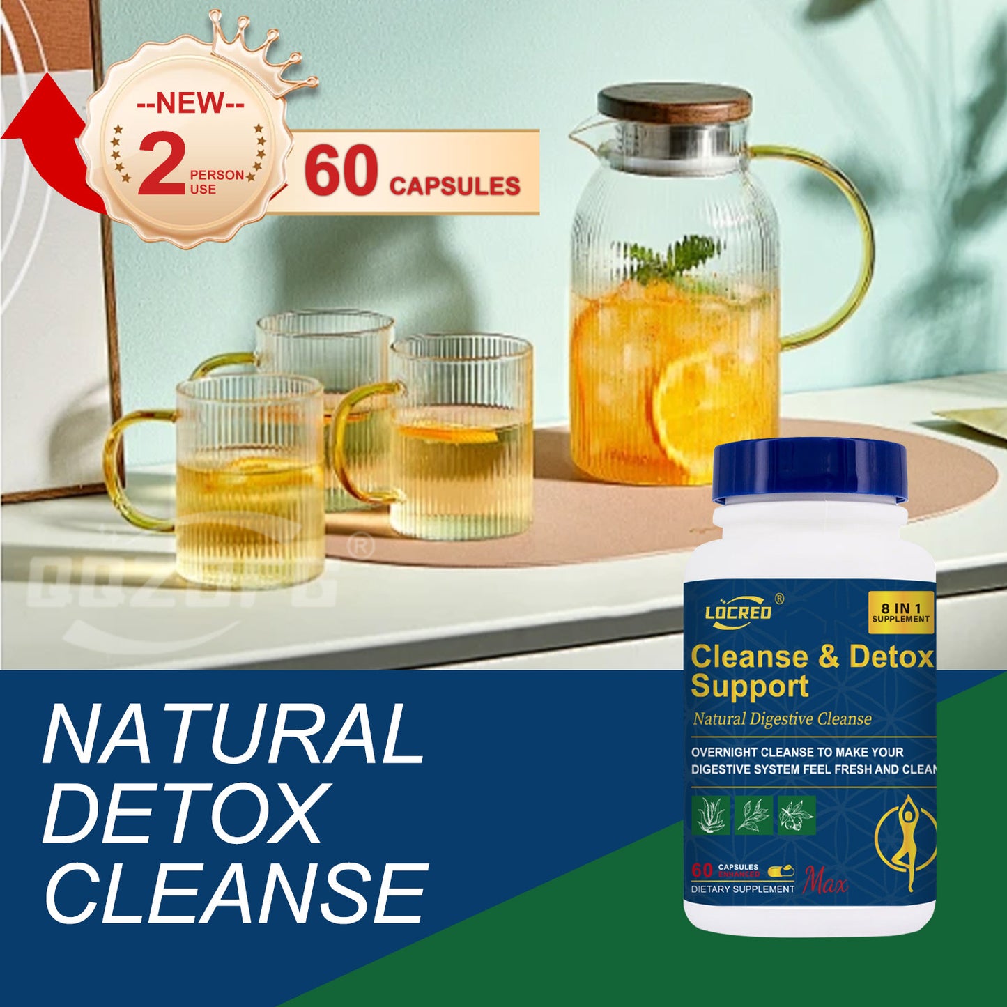 Cleanse & Detox Capsule With Senna Leaf Supports Digestive Health 60 Capsules*Shipping to US only