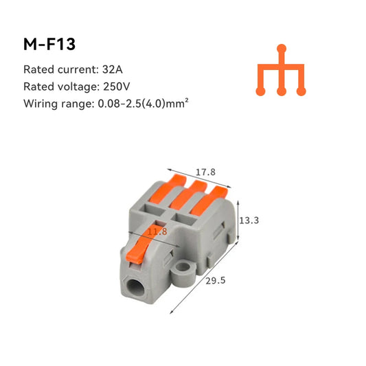 Mini Fast Wiring Cable 10/30/50 PCS Connectors Universal Compact Splitter Electrical Conductors Push-in Home Terminal Block