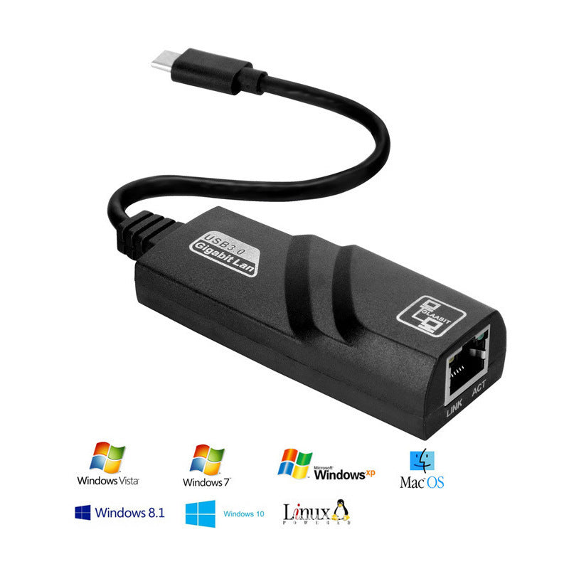 Type-C To RJ45 Gigabit Network Card To USB 3.1 Port*Shipping to US only