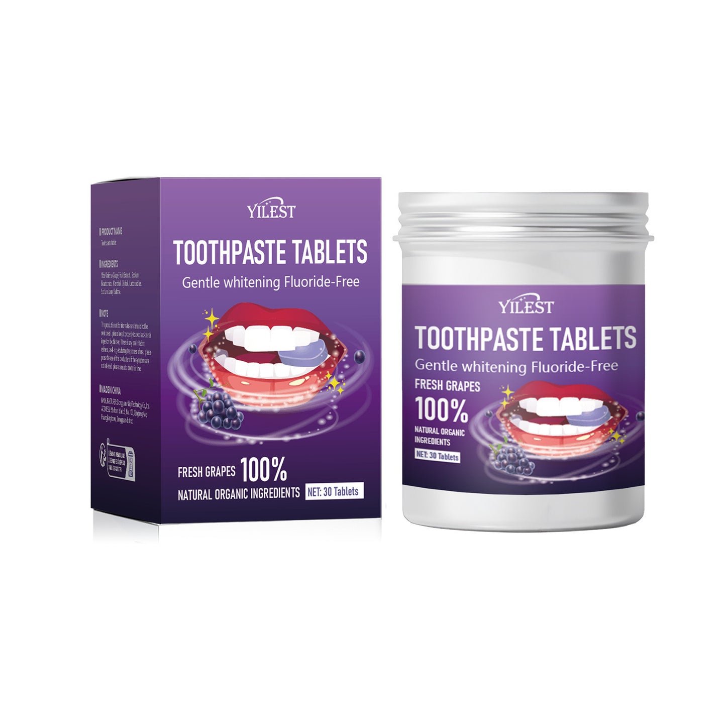 All English Solid Toothpaste Tablets Portable