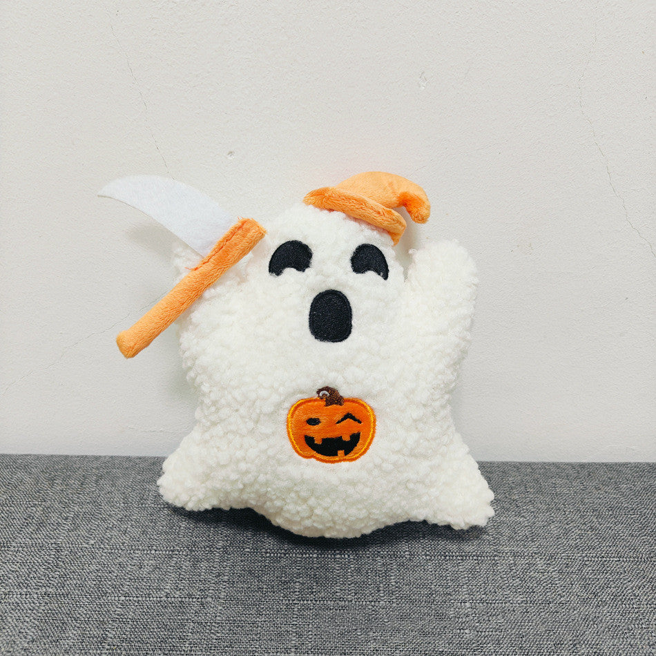 Nuevo Gus el fantasma con almohada de calabaza calabaza de Halloween muñeco de fantasmas cojín de felpa accesorios para el hogar regalos