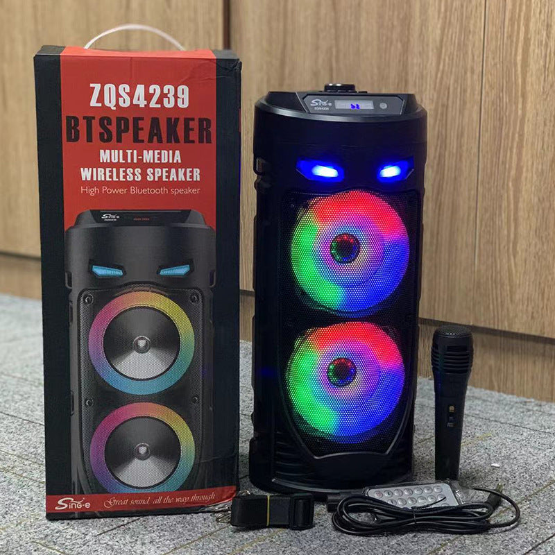 Portable Colorful Dual Horn Cannon With High Power Bluetooth Sound System