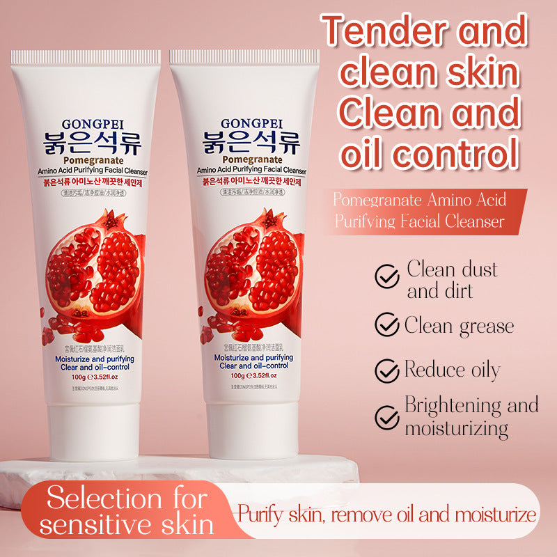 English Details Pomegranate Amino Acid Moisturizing Facial Cleanser