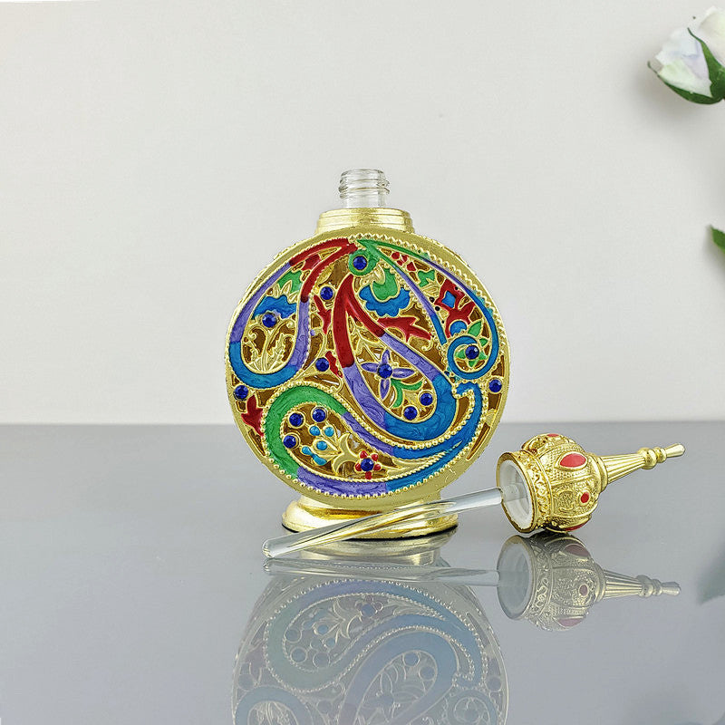 Vintage Perfume Glass Bottle Embroidery