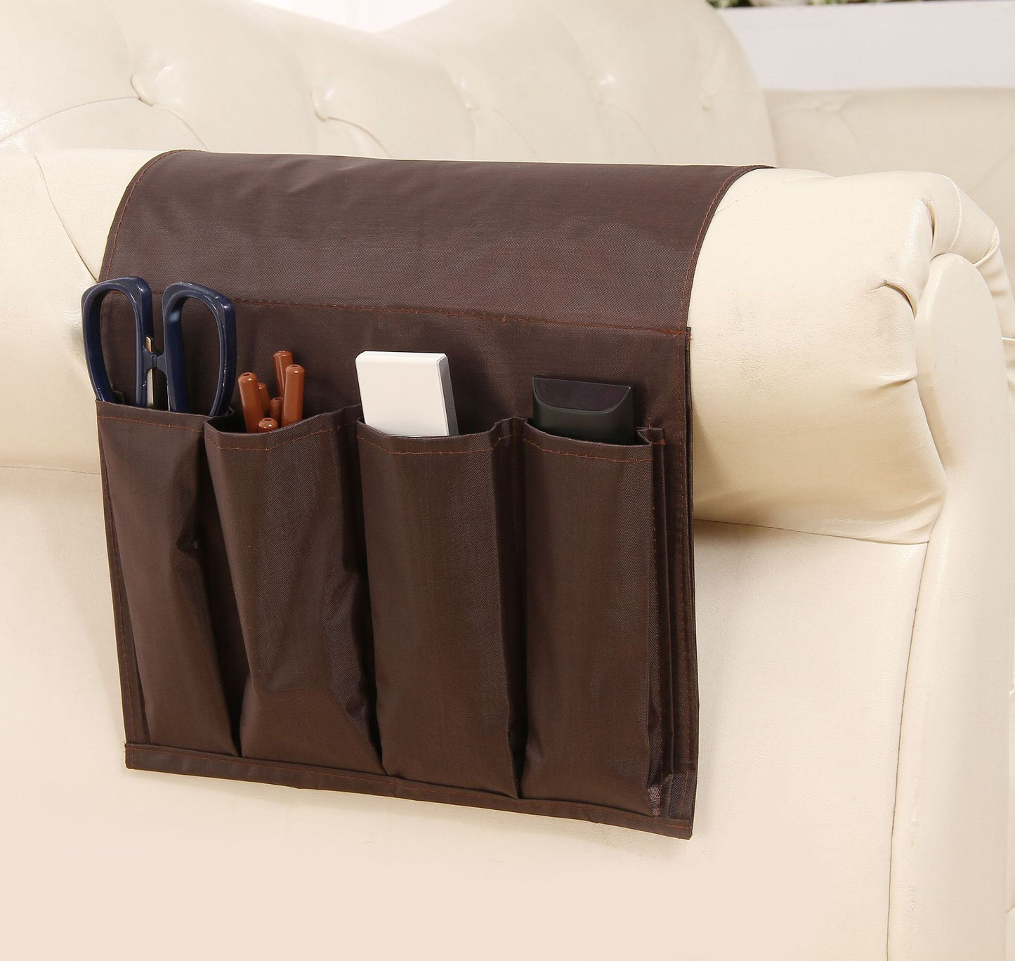 Living Room Lazy Sofa Handrail Storage Hanging Bag Foldable Sundries Snack Mobile Phone Water Cup Rack Tray